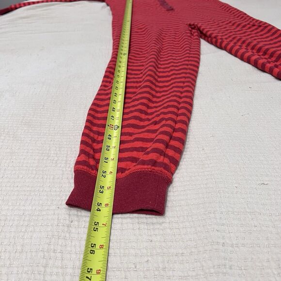 Marine Layer Pajama Women Small Red Striped One Piece Jumpsuit Henley Holiday - Picture 14 of 16